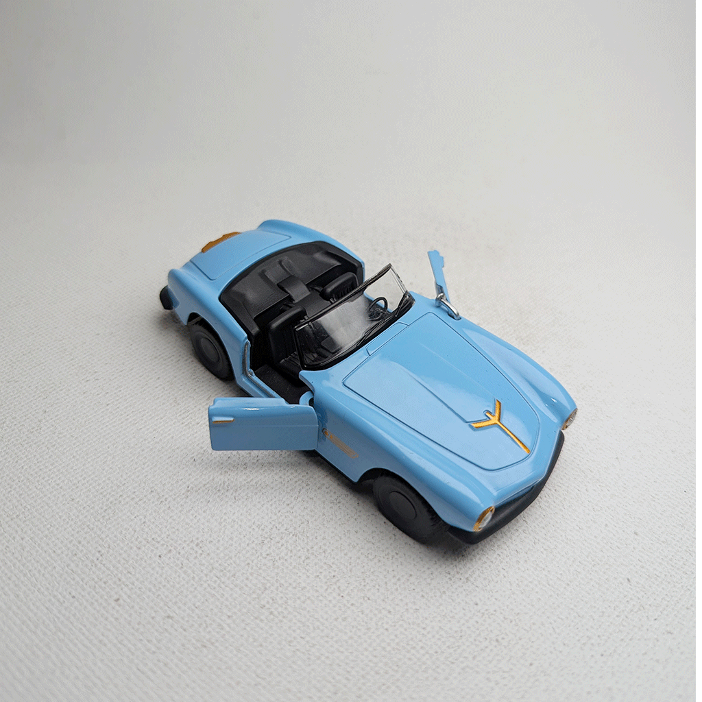 1:43 BMW Vintge 80s Metal Diecast Sky Blue