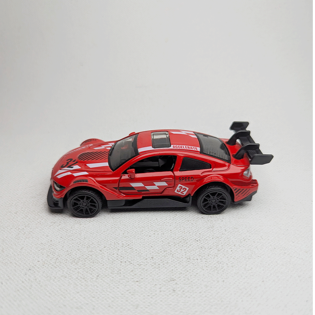 1:43 BMW M4 DTM Red Metal Diecast with Grafics