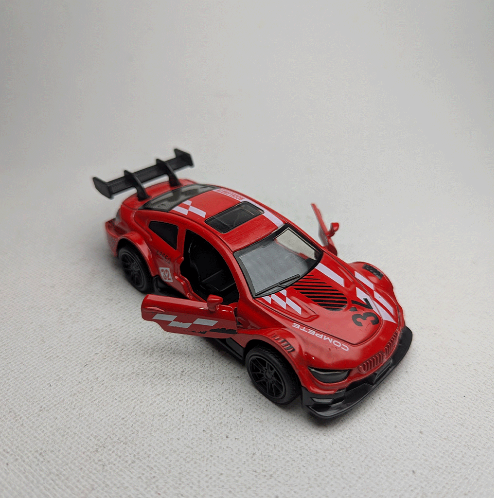1:43 BMW M4 DTM Red Metal Diecast with Grafics