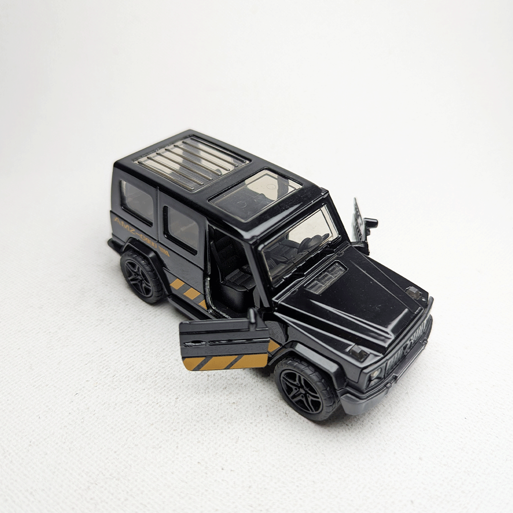 1:43 G Wagon Black Metal Diecast with Graphics
