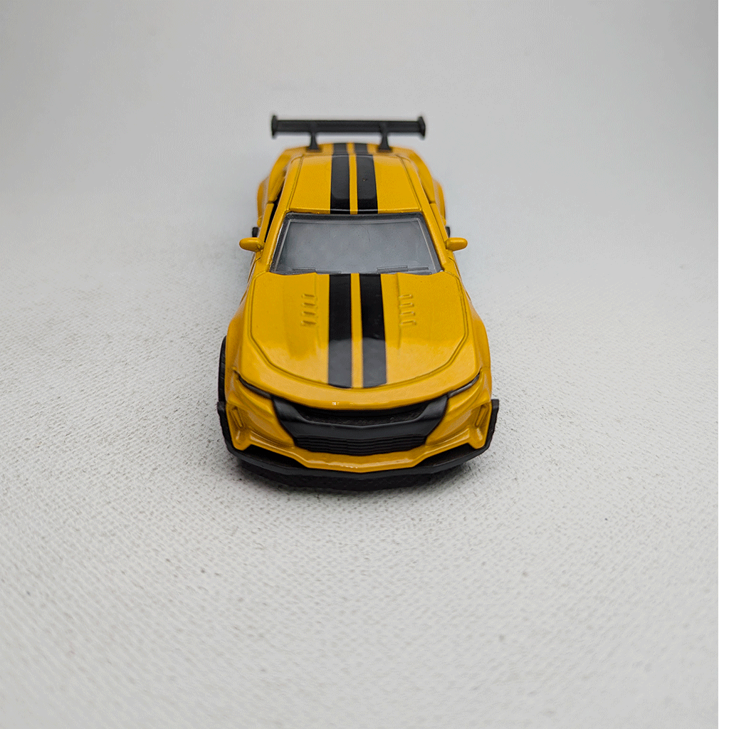 1:43 Camero Yellow Metal Diecast with Black Lines