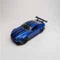 1:43 Mustang Blue Metal Diecast with Black Lines