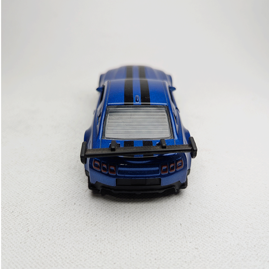 1:43 Mustang Blue Metal Diecast with Black Lines