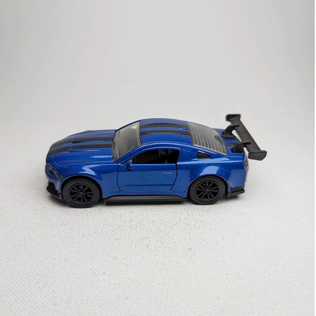 1:43 Mustang Blue Metal Diecast with Black Lines