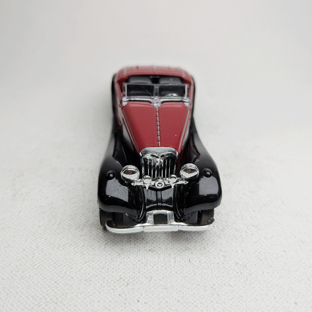 1:43 Vintge 70s Metal Diecast Maroon Open Roof