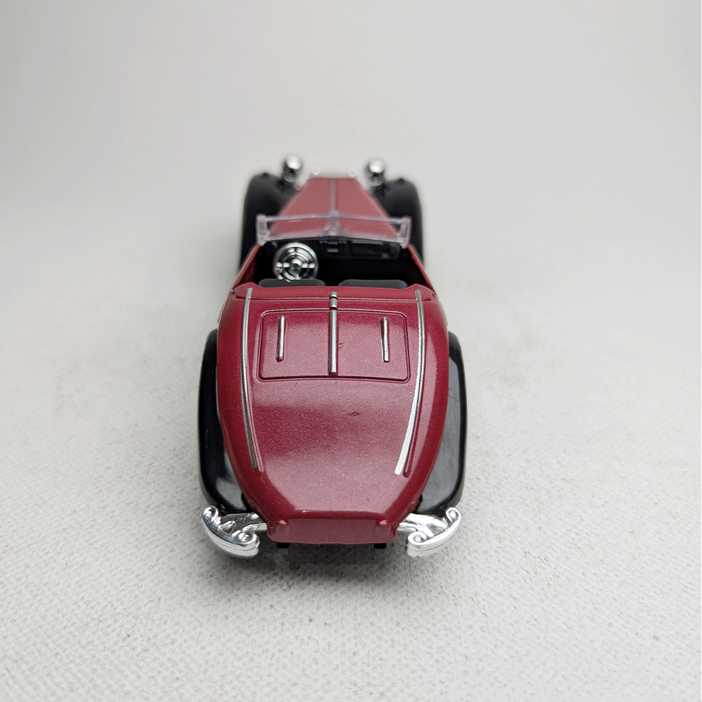 1:43 Vintge 70s Metal Diecast Maroon Open Roof