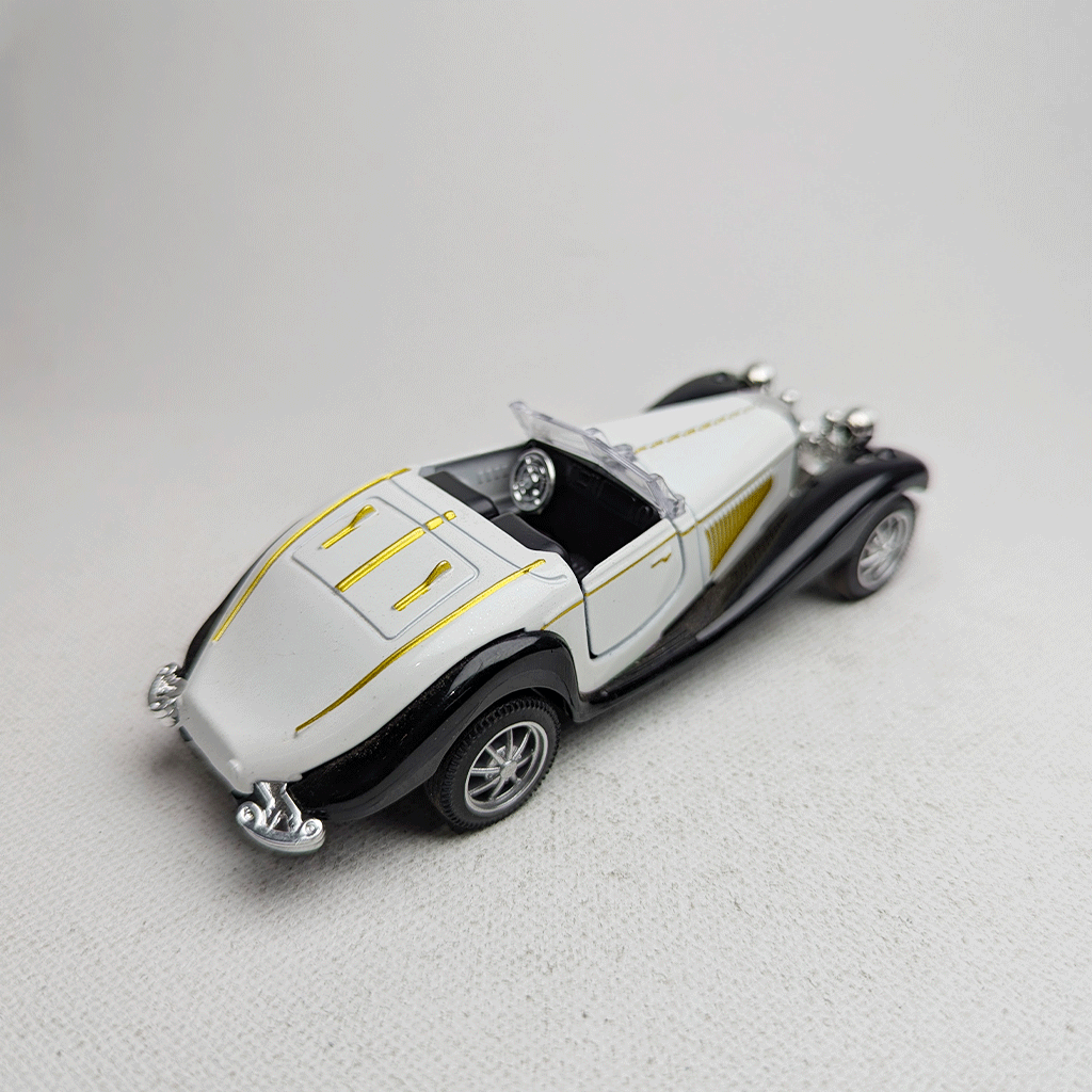 1:43 Vintge 70s Metal Diecast White Open Roof