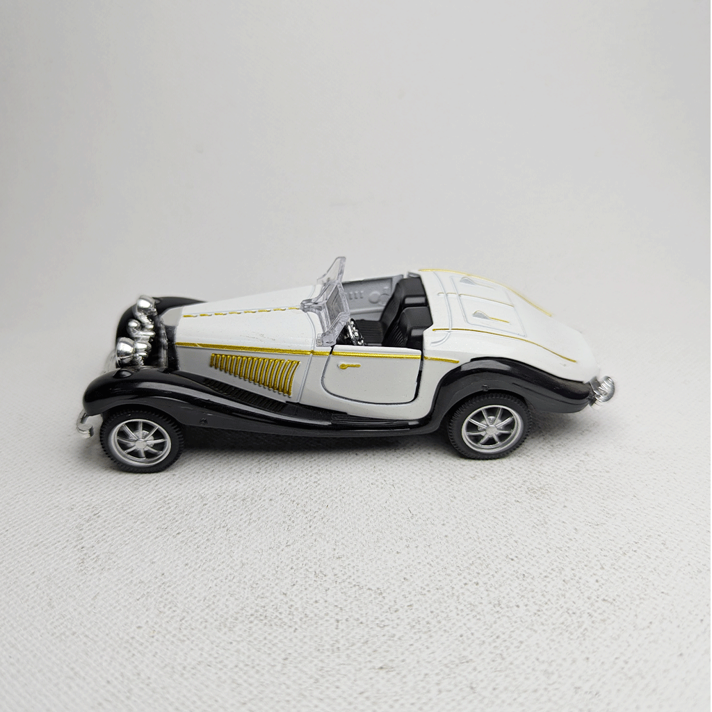 1:43 Vintge 70s Metal Diecast White Open Roof