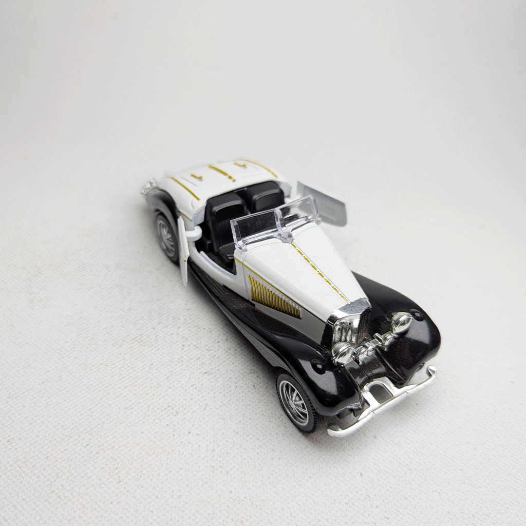 1:43 Vintge 70s Metal Diecast White Open Roof