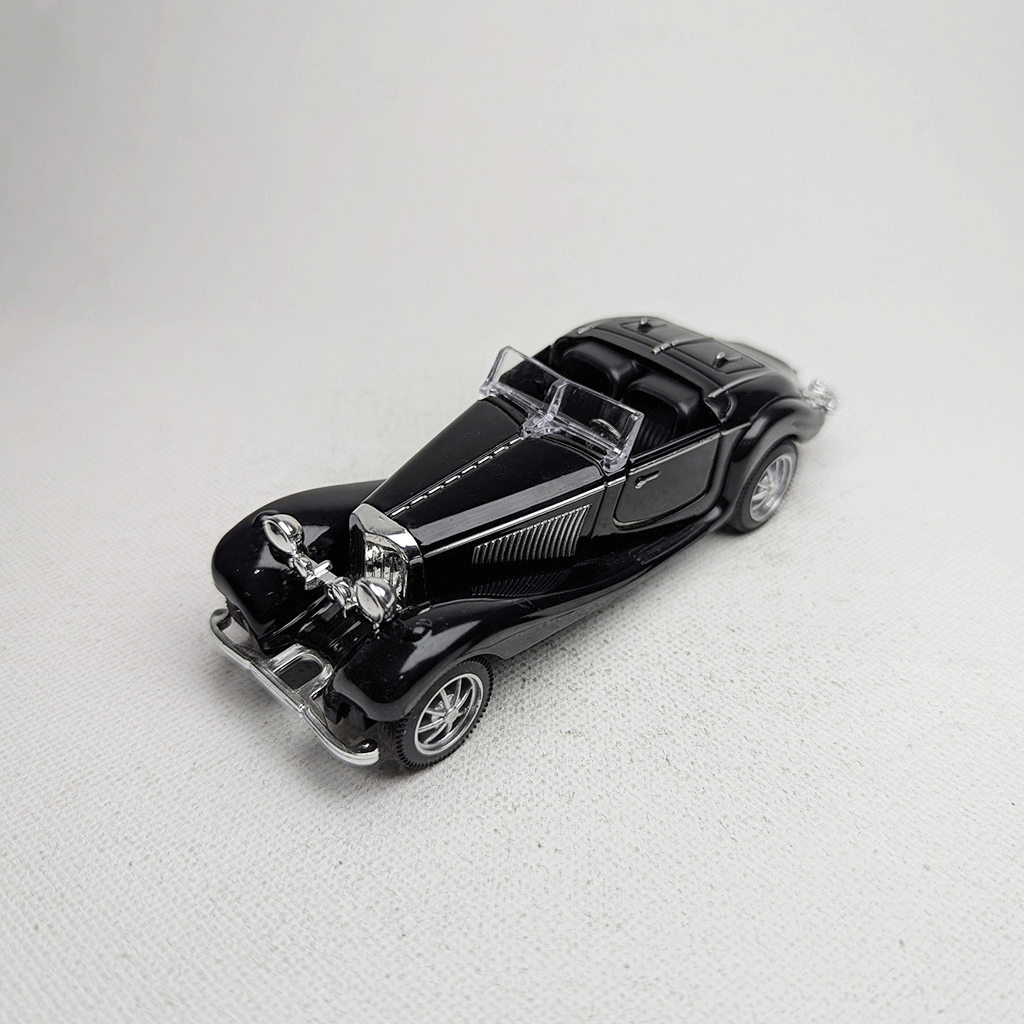 1:43 Vintge 70s Metal Diecast Black Open Roof