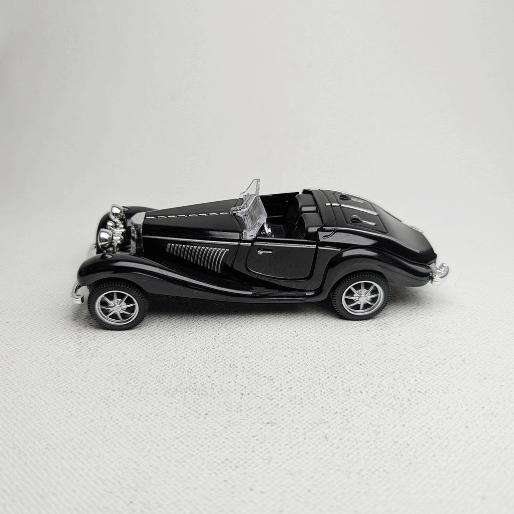 1:43 Vintge 70s Metal Diecast Black Open Roof