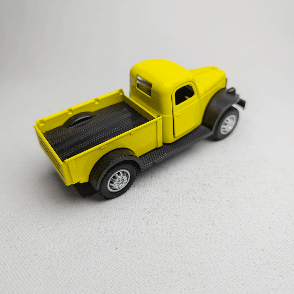 1:43 Vintge Truck 80s Metal Diecast Yellow