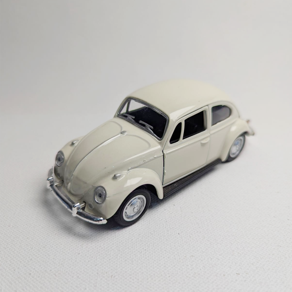 1:36 Beetle Metal Diecast Car Cream