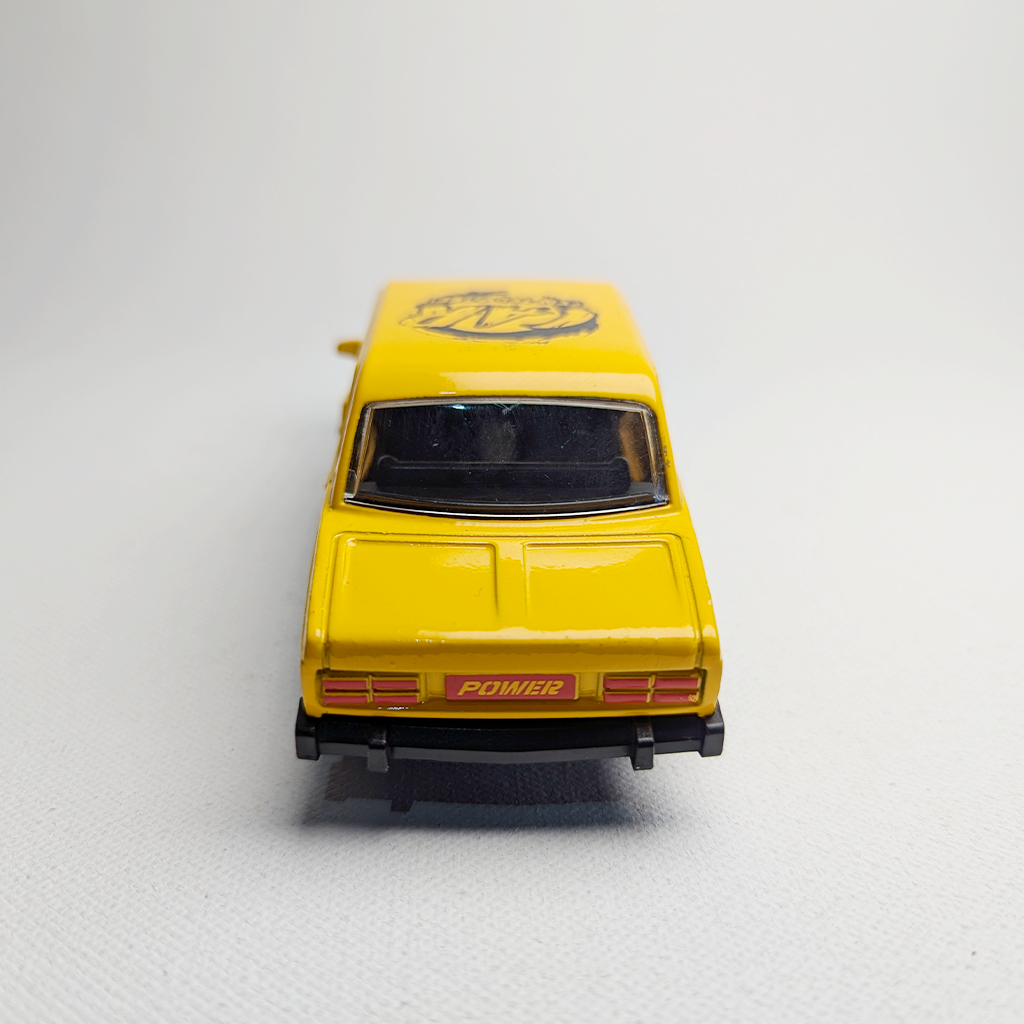 1:36 Lada Metal Diecast Car Yellow with Graphics