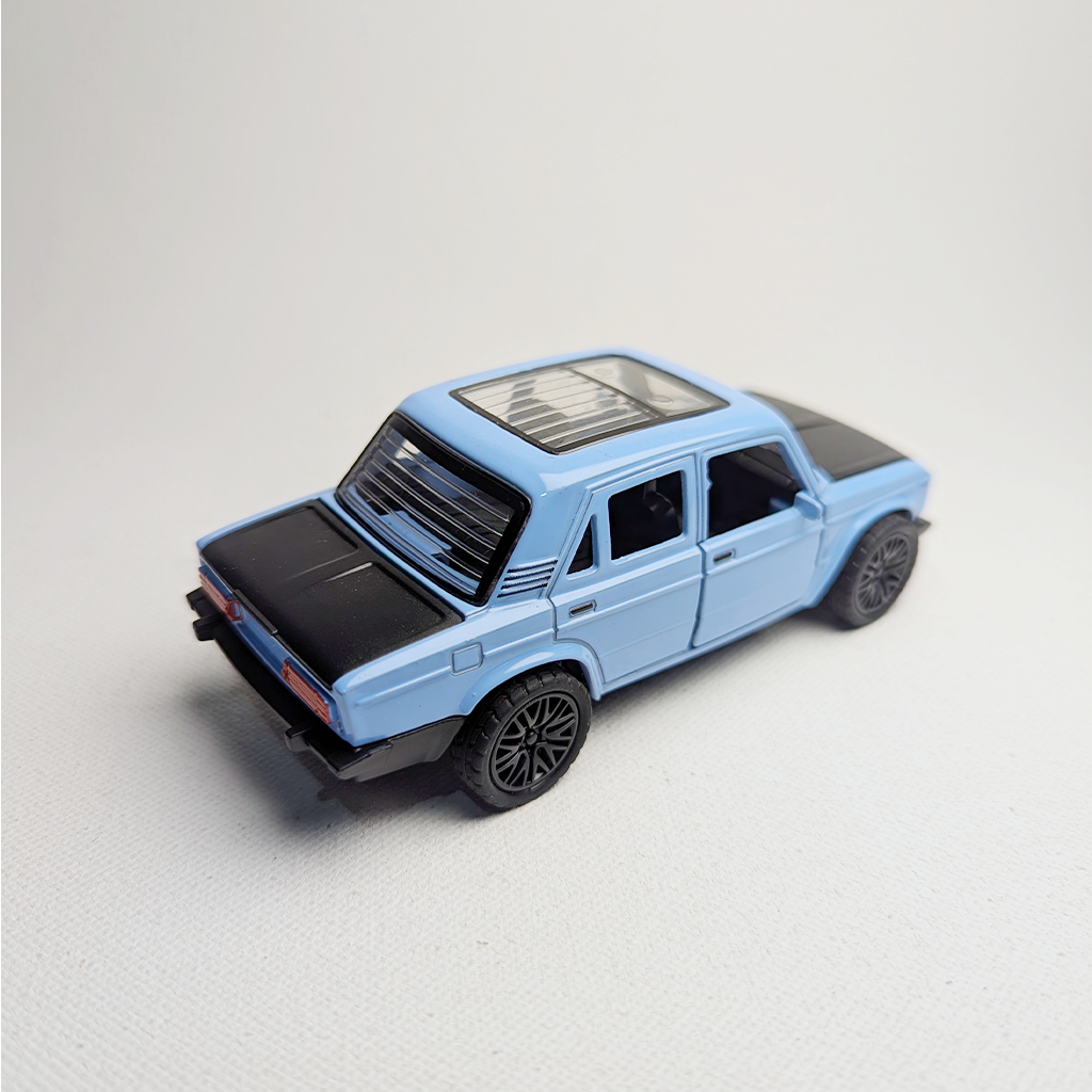 1:36 Lada Metal Diecast Car Sky Blue and Black