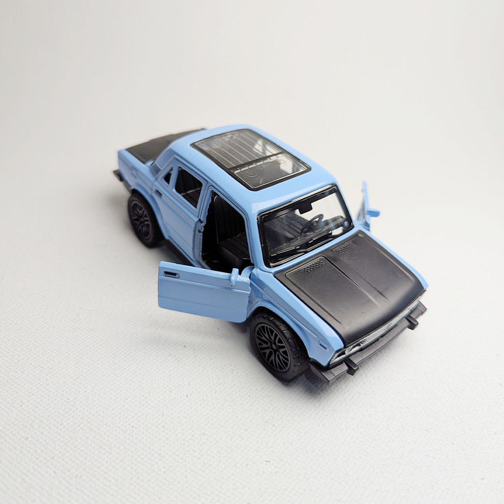 1:36 Lada Metal Diecast Car Sky Blue and Black