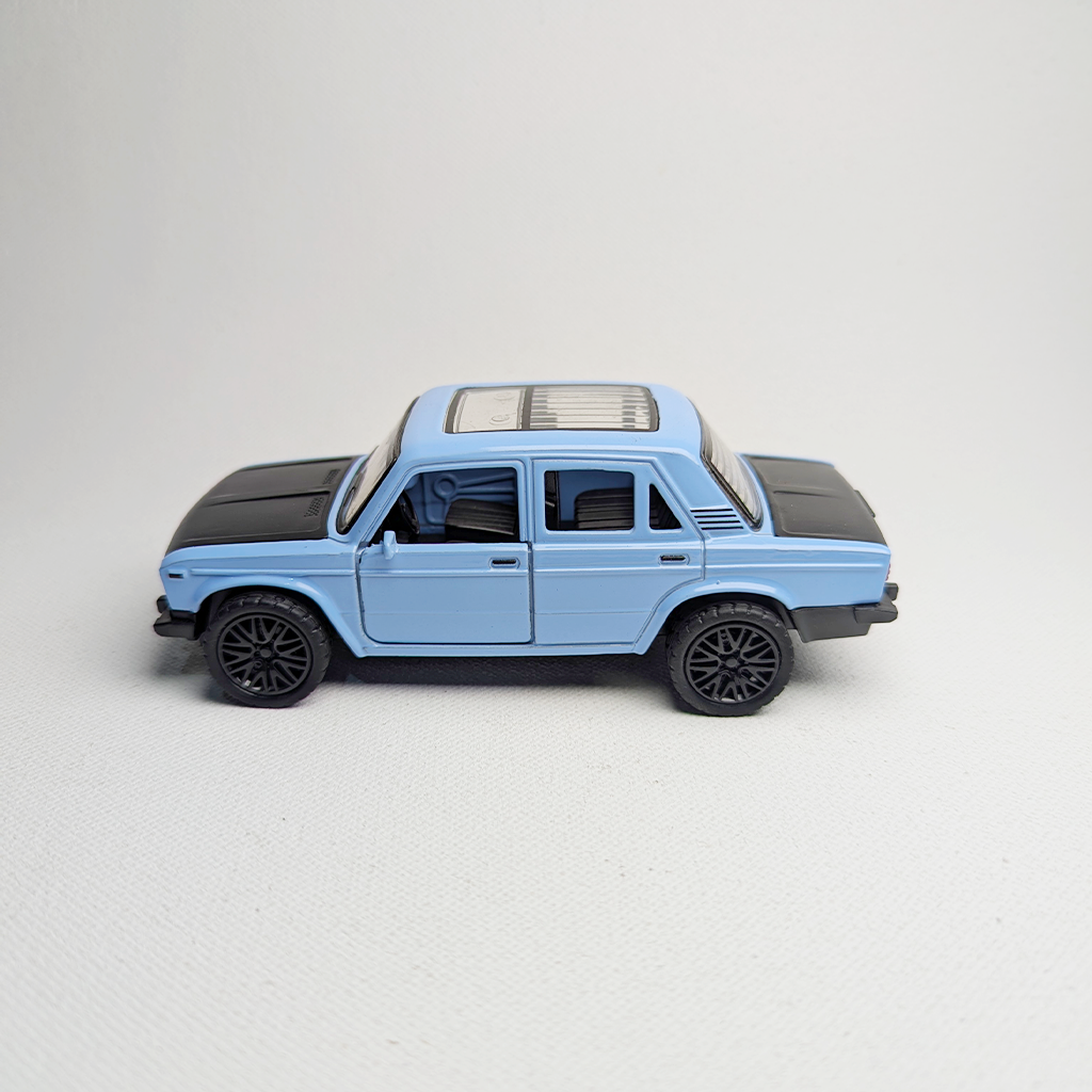 1:36 Lada Metal Diecast Car Sky Blue and Black