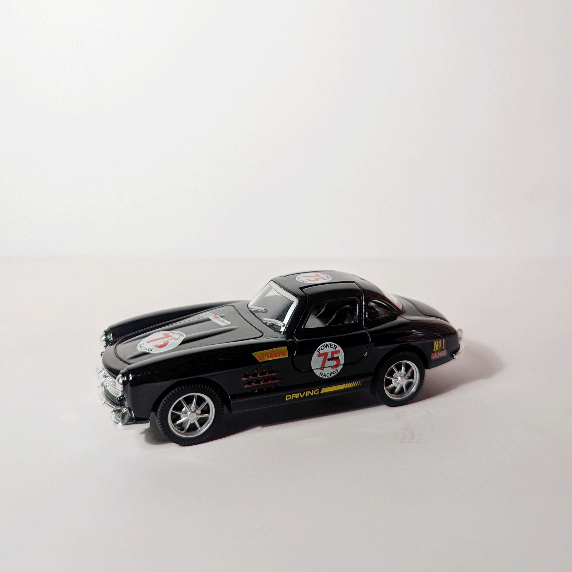 1:36 Benz SLS Black with Graphics