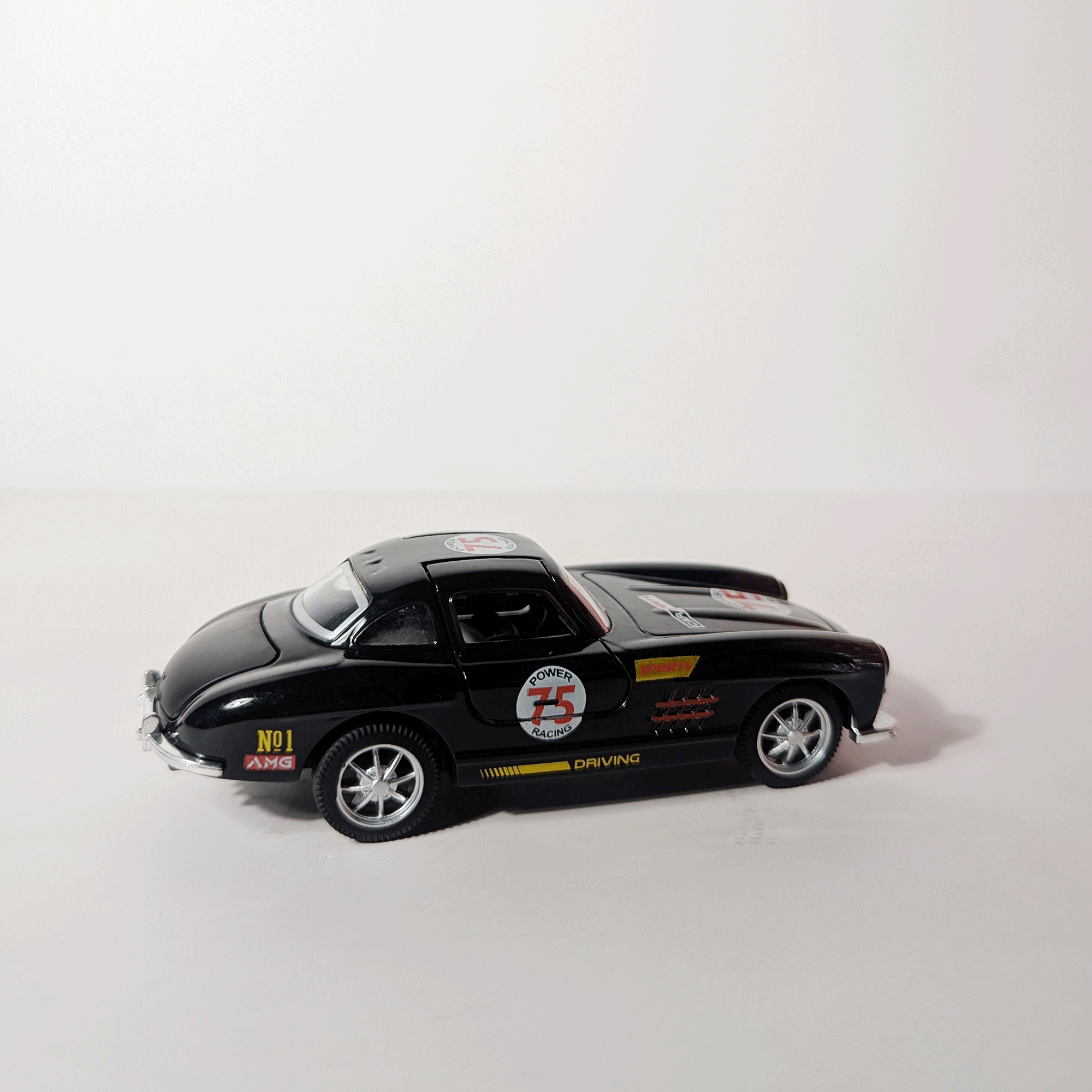 1:36 Benz SLS Black with Graphics