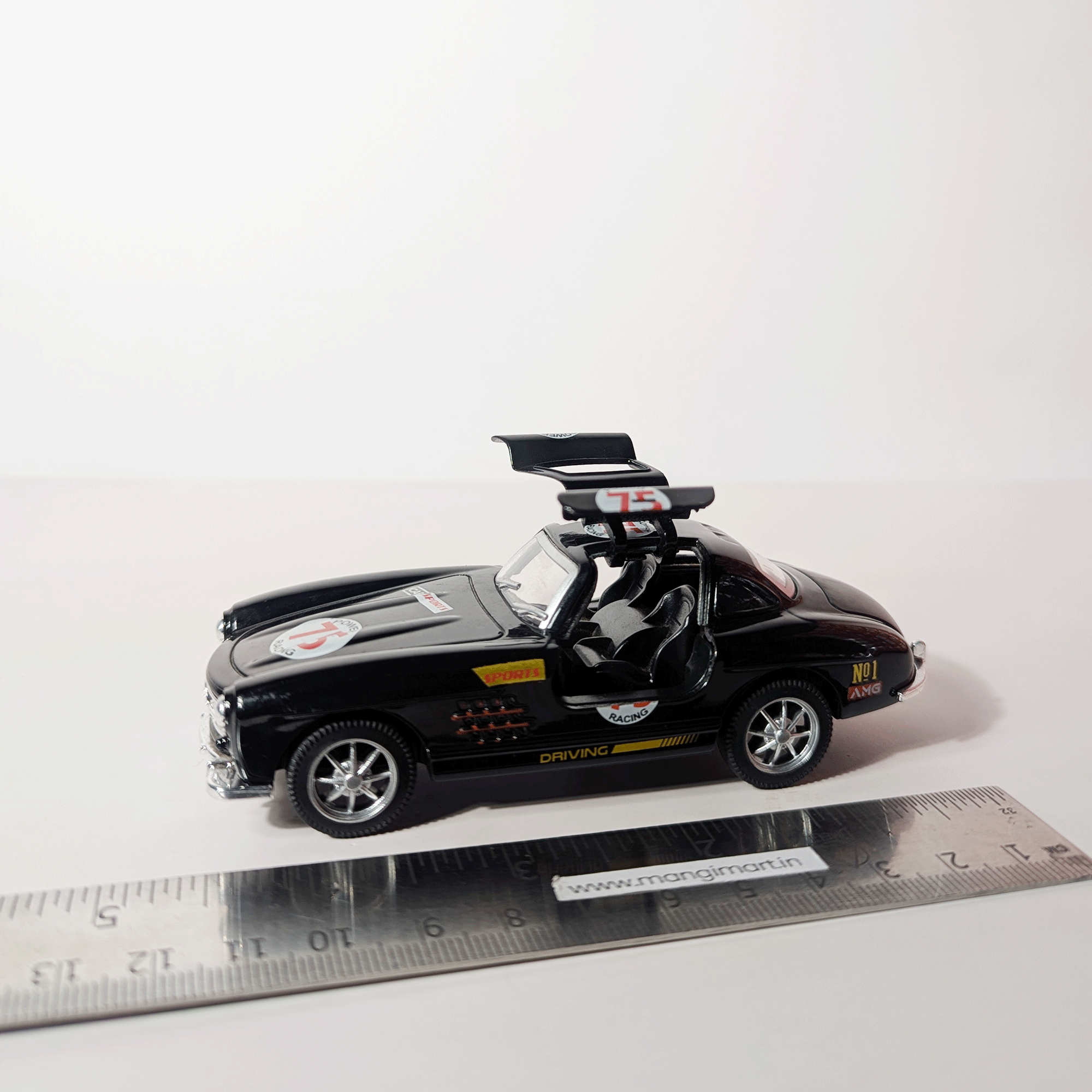 1:36 Benz SLS Black with Graphics