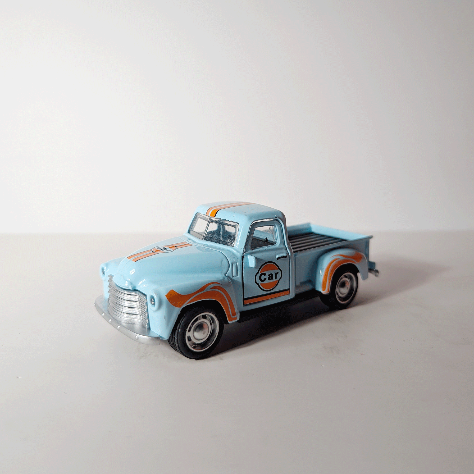 1:36 Classic Retro Pickup Gulf Blue