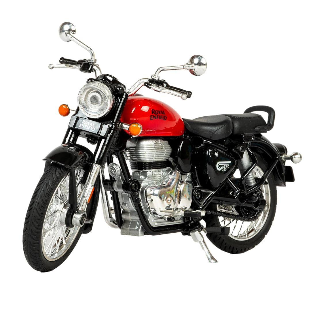 Royal Enfield Classic 1:15 Scale Die-Cast Motorcycle Model | Pull Back Toy Bike