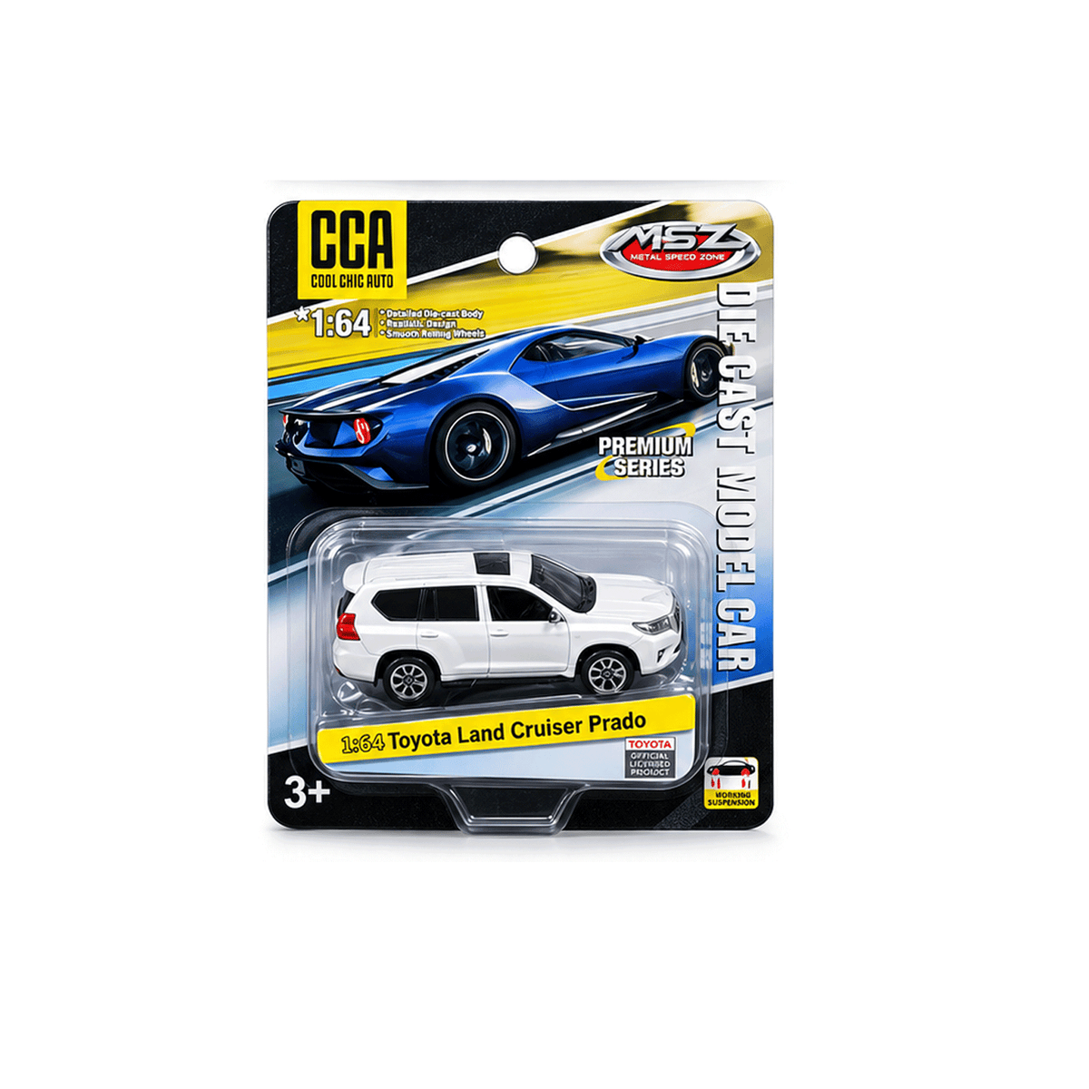 1:64 CCA Blister Toyota Land Cruiser Prado White