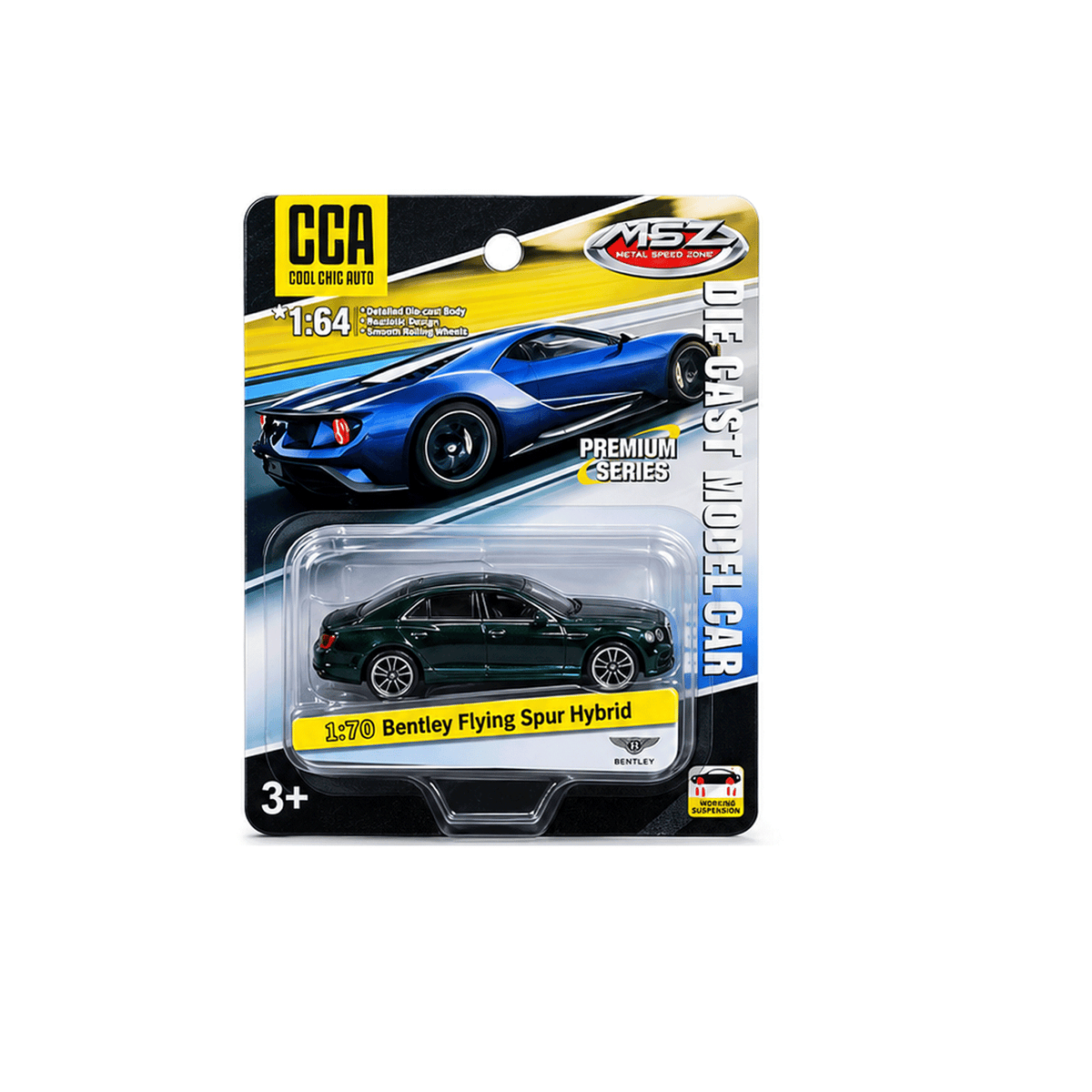 1:64 CCA Blister Bentley Flying Spur Hybrid Dark Green