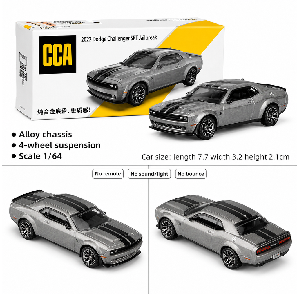 1:64 CCA Dodge Challenger SRT Jailbreak 2022 Grey