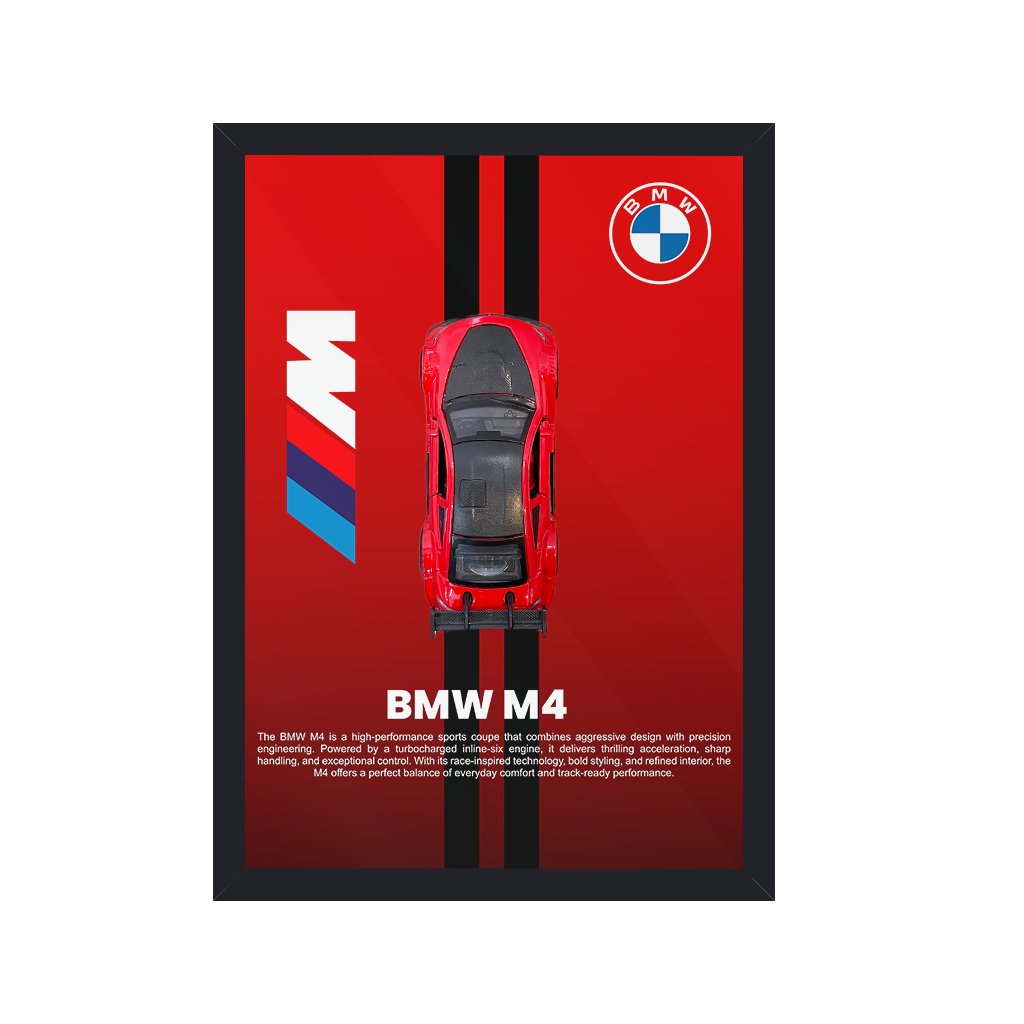 A4 3D Car Frame – Carbon Style