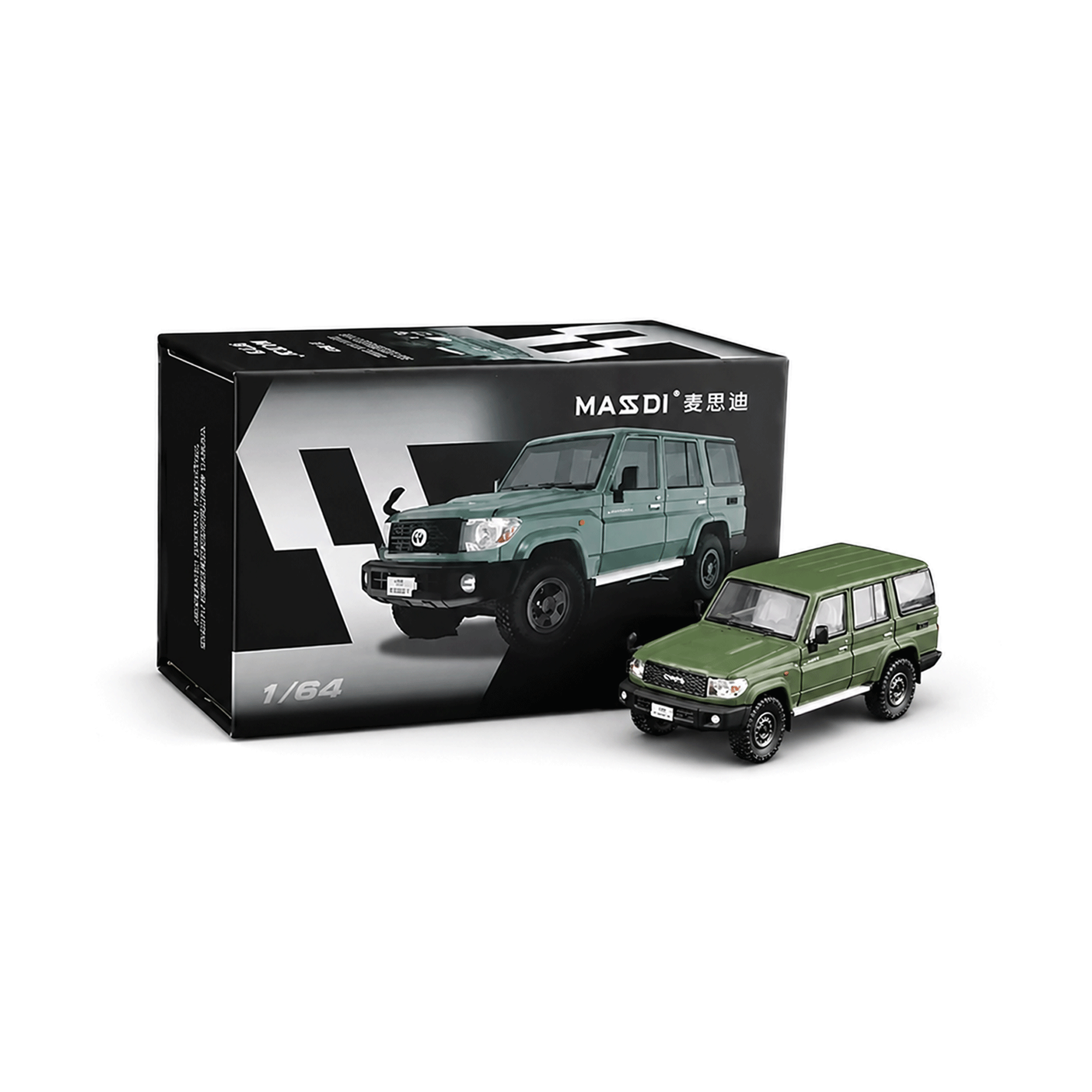 MASSDI  1:64 Toyota Land Cruiser 1994 Dark Green