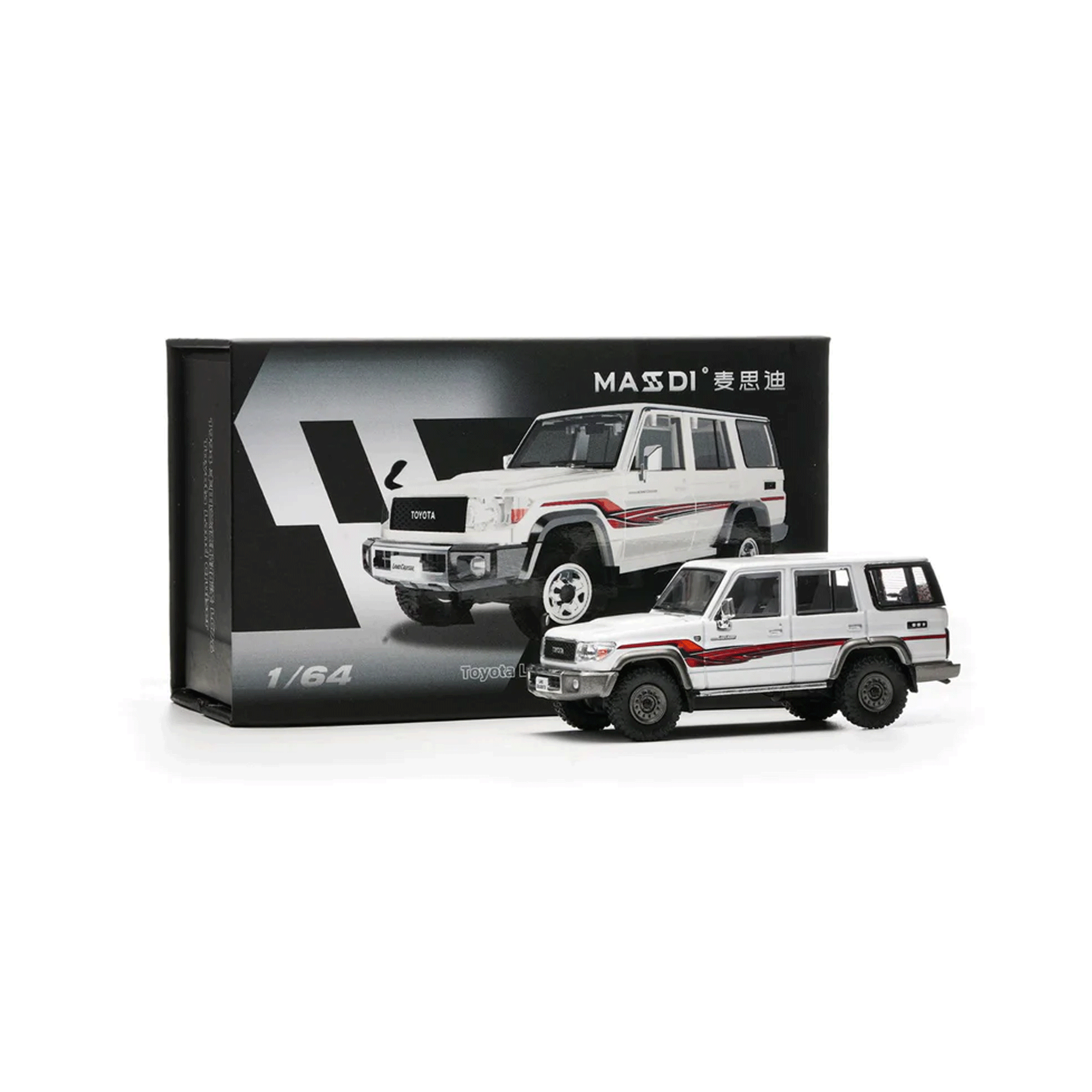 MASSDI  1:64 Toyota Land Cruiser 1994 White