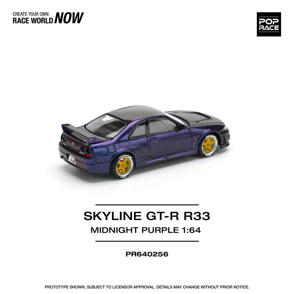 POP RACE 1:64 Nissan Skyline GT-R R33 NISMO Midnight Purple