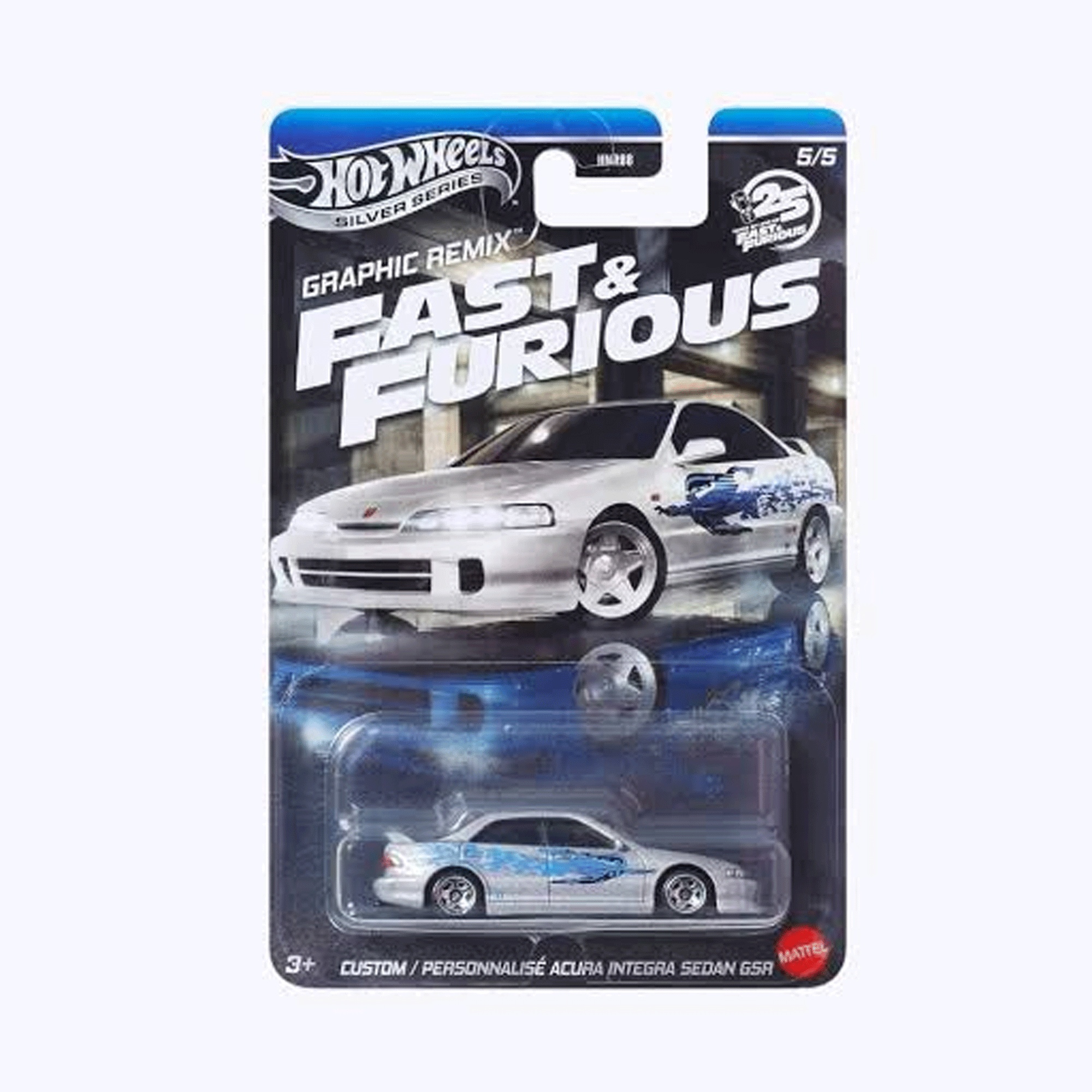 Hot Wheels Silver Series Fast & Furious Custom Acura Integra Sedan GSR 1:65