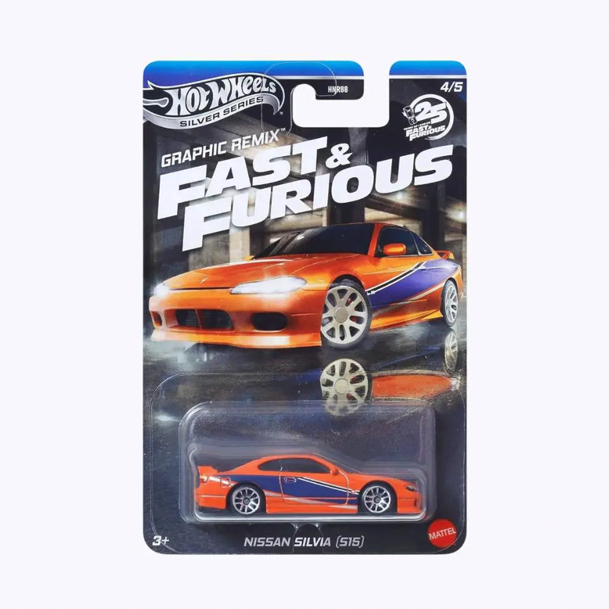 Hot Wheels Silver Series Fast & Furious Nissan Silvia (S15) 1:65