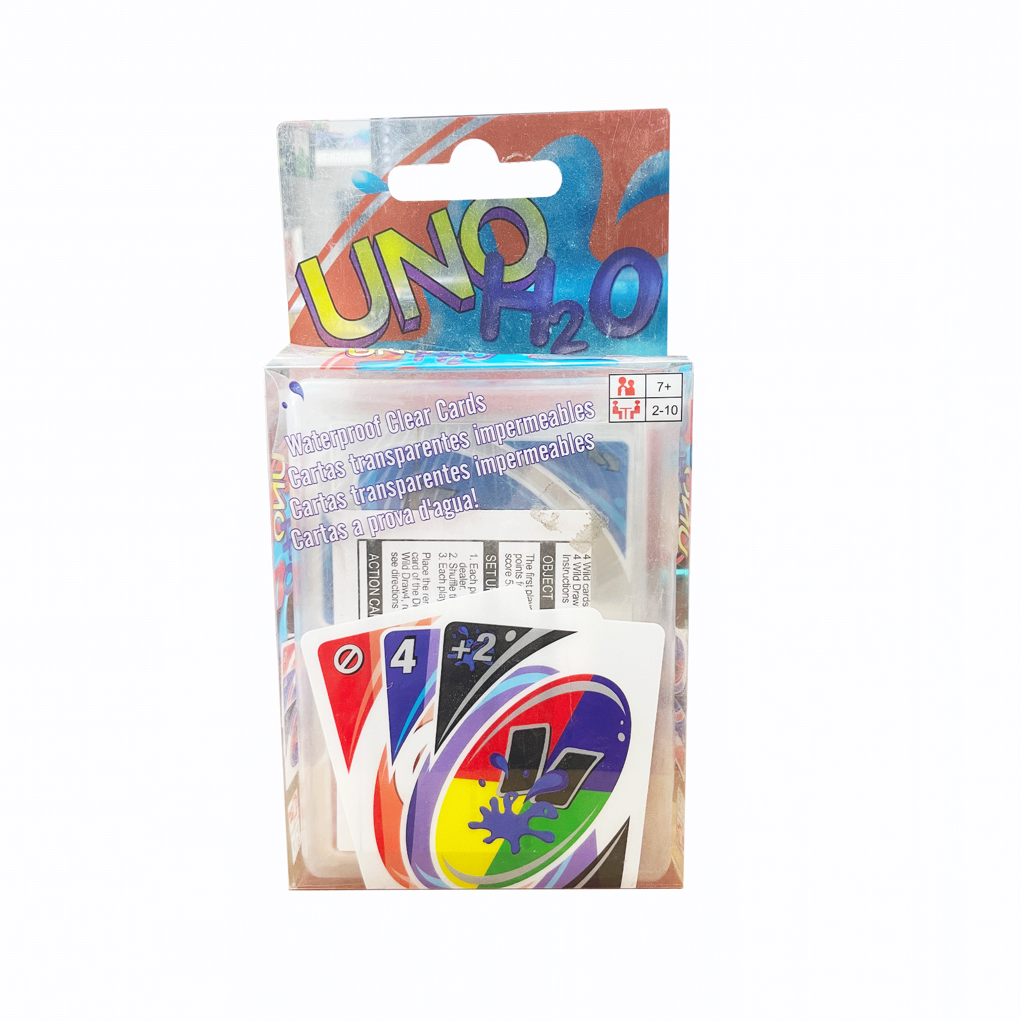 UNO H2O Waterproof Card Game | Waterproof Plastic Cards | Family Game | Ages 7+