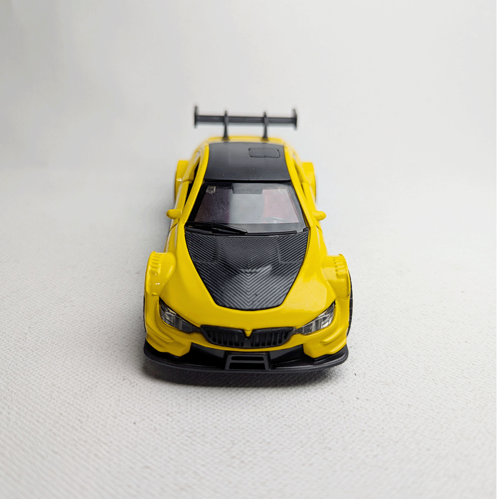 1:36 BMW M4 DTM Metal Diecast Yellow Black