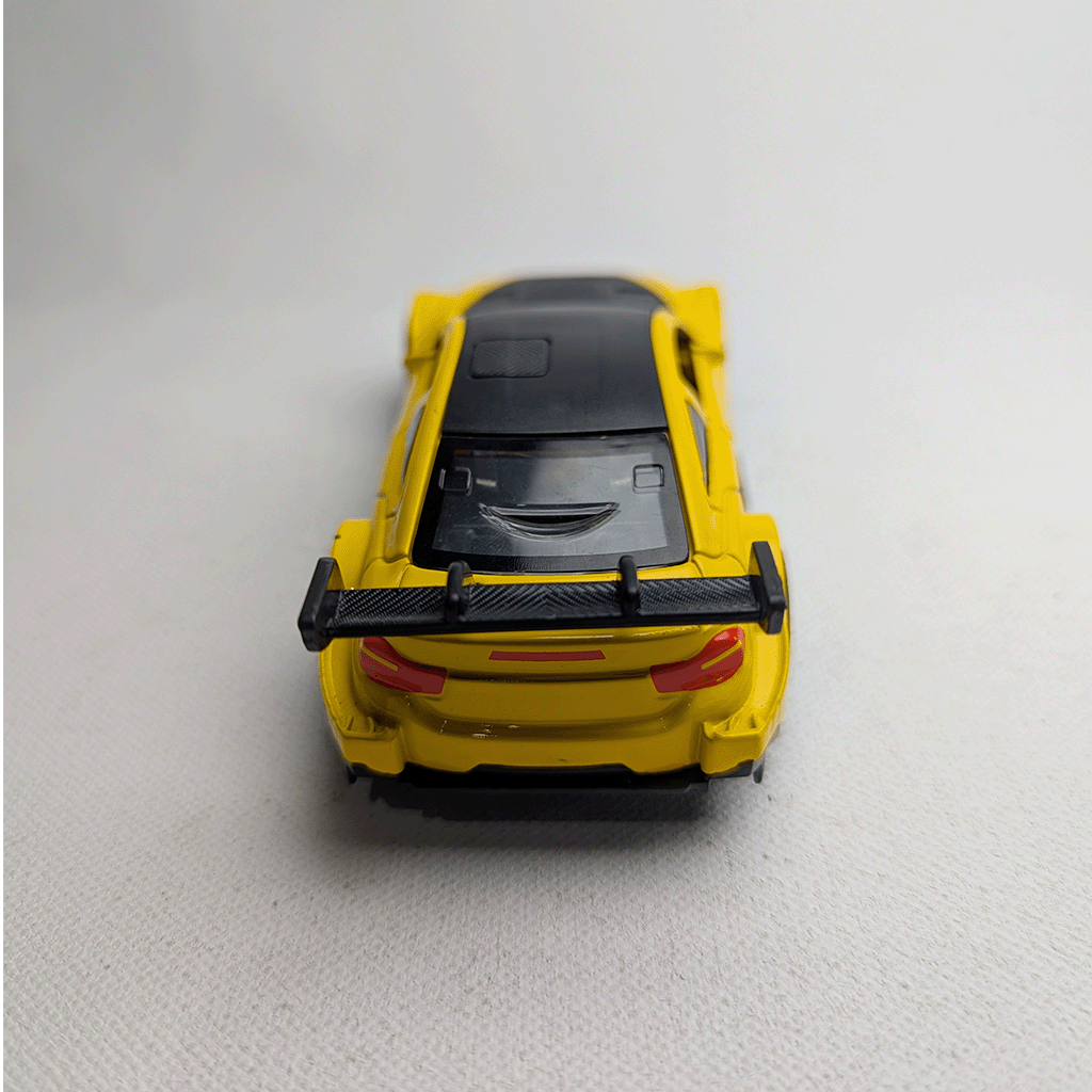 1:36 BMW M4 DTM Metal Diecast Yellow Black