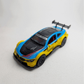 1:36 BMW M4 DTM Metal Diecast Yellow Blue Red Stripe