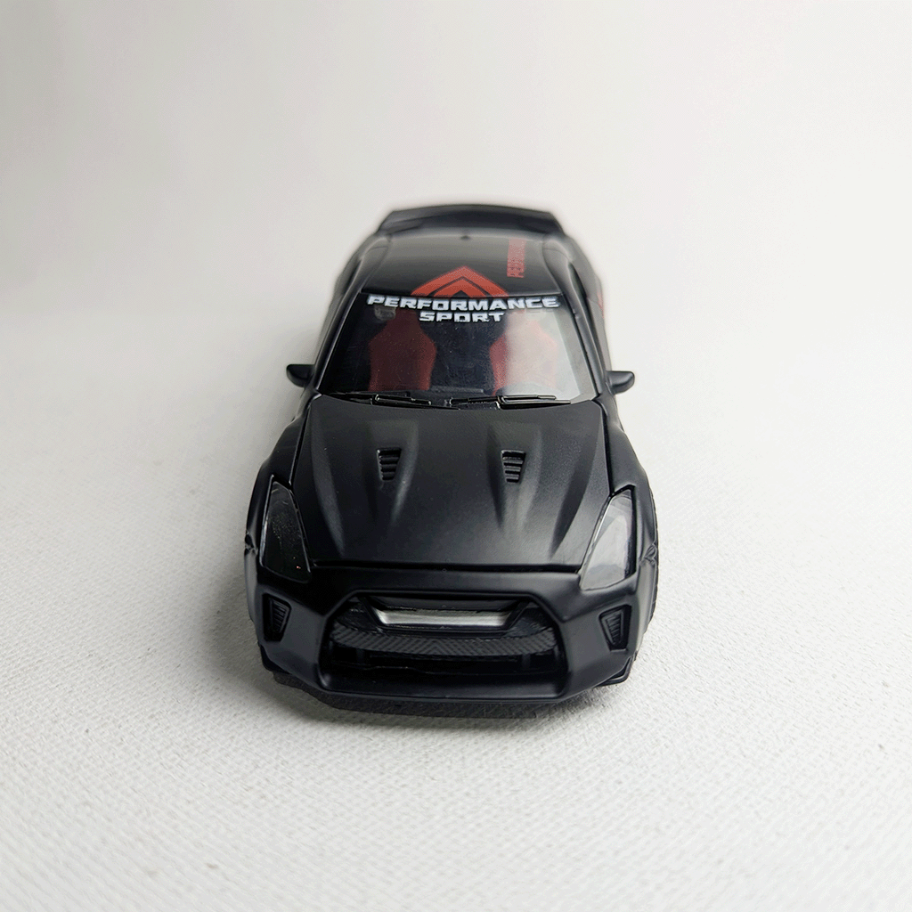 1:36 GTR R35 Metal Diecast Black with Graphics