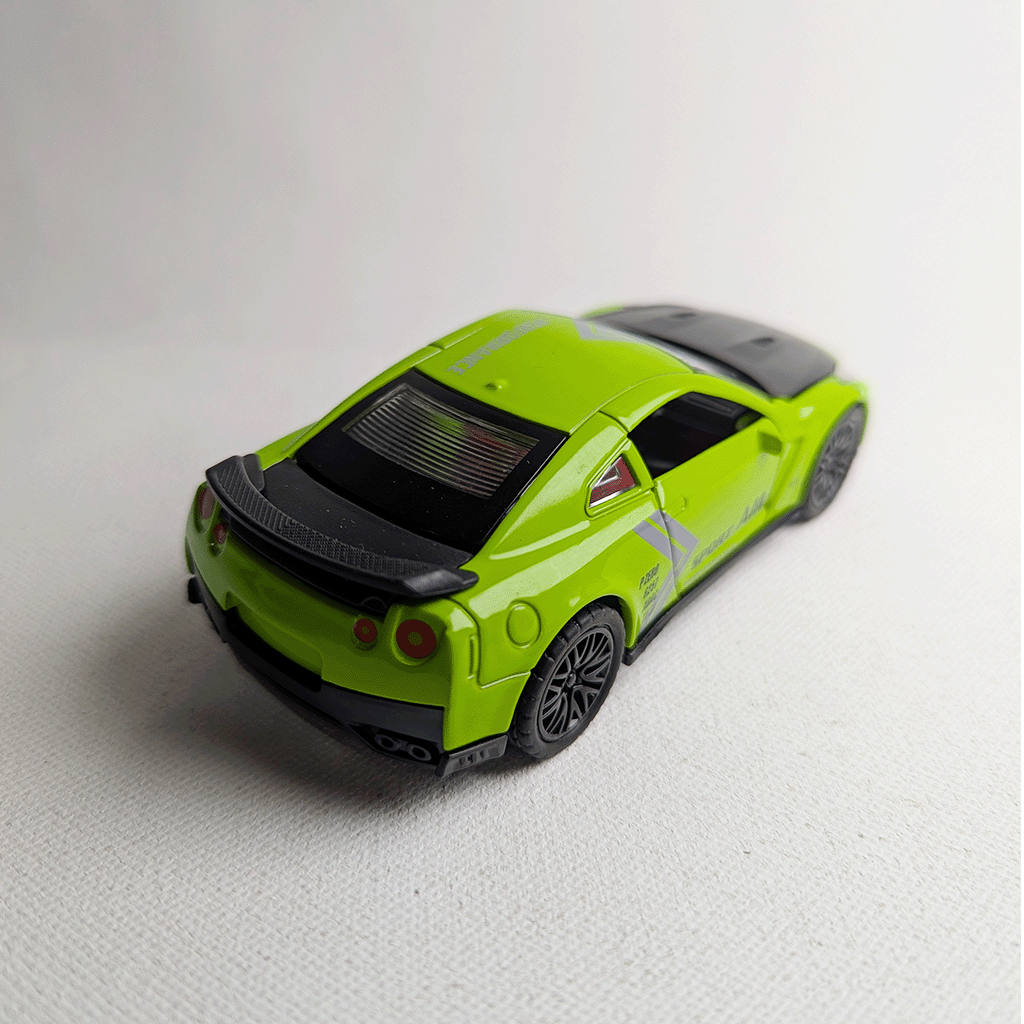 1:36 GTR R35 Metal Diecast Green with Graphics