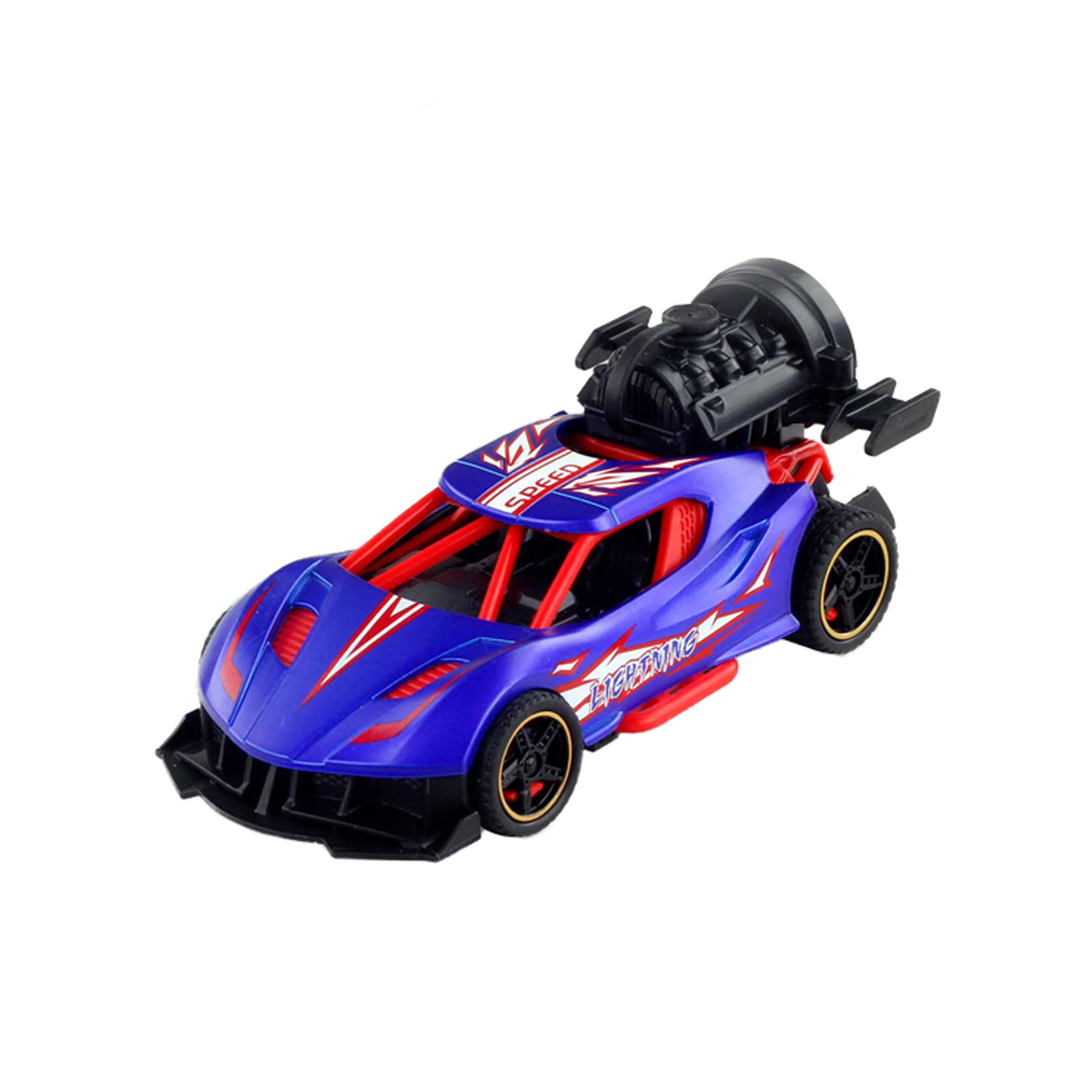 MC Five Smoke Spray Pull Back Car (Blue)